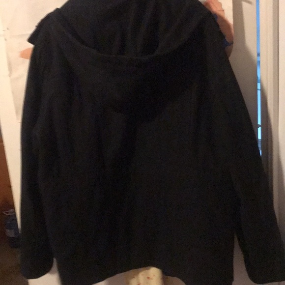 Heavy Calvin Klein designer zip up jacket with olive inner lining and hood - Picture 12 of 12